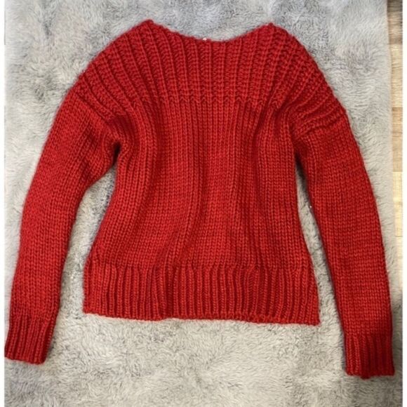 Universal thread red chunky knit sweater - Picture 2 of 4